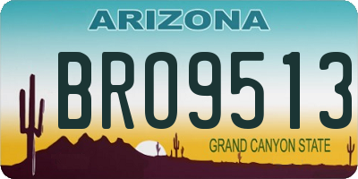 AZ license plate BRO9513
