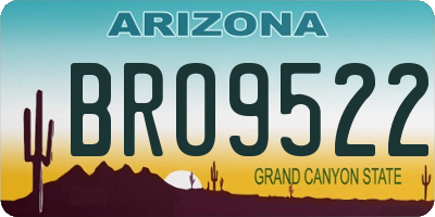 AZ license plate BRO9522