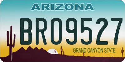AZ license plate BRO9527
