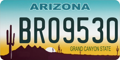 AZ license plate BRO9530