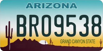 AZ license plate BRO9538
