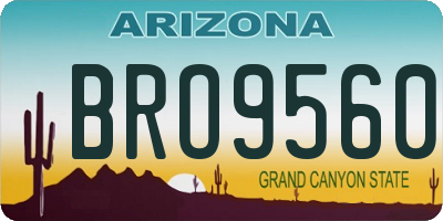 AZ license plate BRO9560