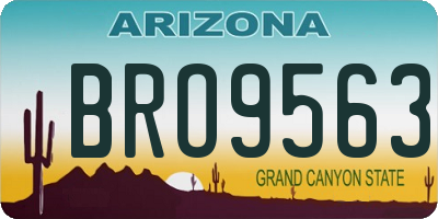 AZ license plate BRO9563