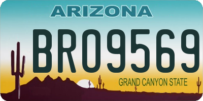 AZ license plate BRO9569