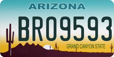 AZ license plate BRO9593