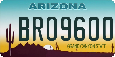 AZ license plate BRO9600