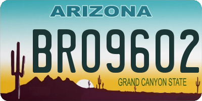AZ license plate BRO9602