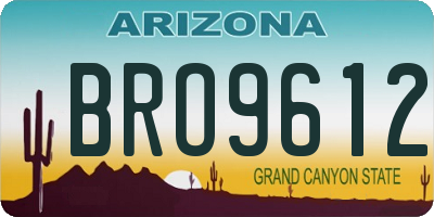 AZ license plate BRO9612