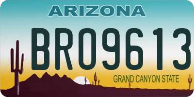 AZ license plate BRO9613