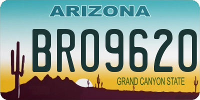 AZ license plate BRO9620