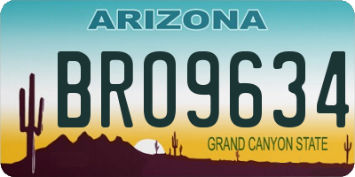AZ license plate BRO9634
