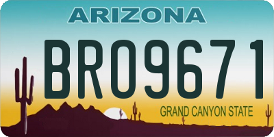 AZ license plate BRO9671