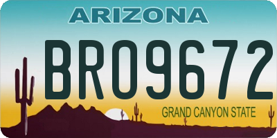 AZ license plate BRO9672