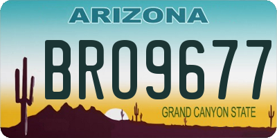 AZ license plate BRO9677