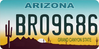 AZ license plate BRO9686