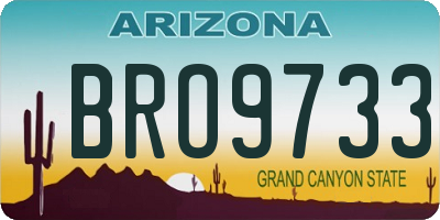 AZ license plate BRO9733