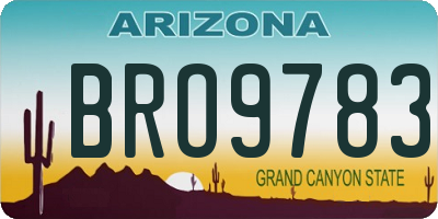 AZ license plate BRO9783