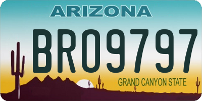 AZ license plate BRO9797
