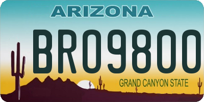 AZ license plate BRO9800