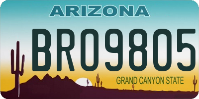 AZ license plate BRO9805