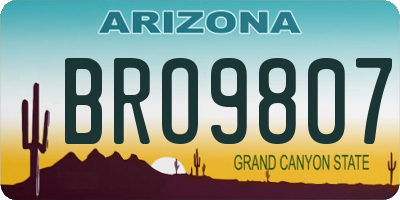 AZ license plate BRO9807