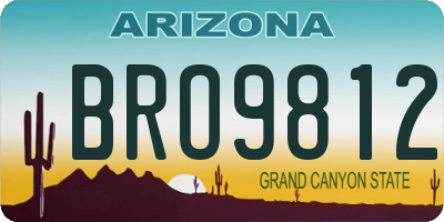 AZ license plate BRO9812