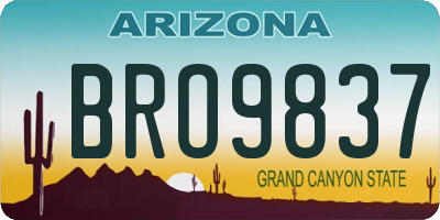 AZ license plate BRO9837