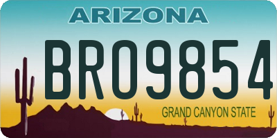 AZ license plate BRO9854