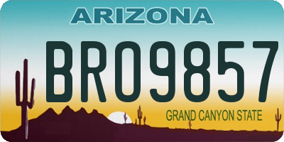 AZ license plate BRO9857
