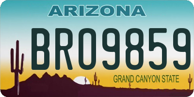 AZ license plate BRO9859