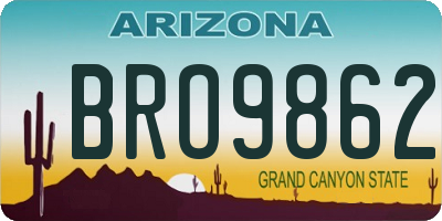AZ license plate BRO9862
