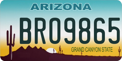 AZ license plate BRO9865