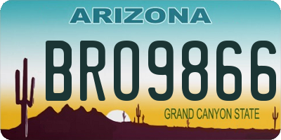 AZ license plate BRO9866