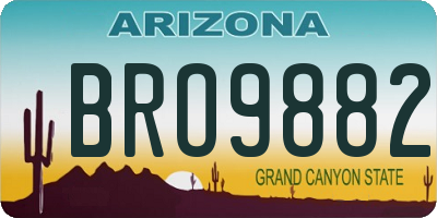 AZ license plate BRO9882