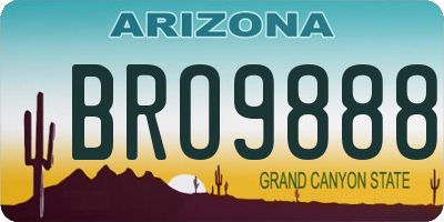 AZ license plate BRO9888