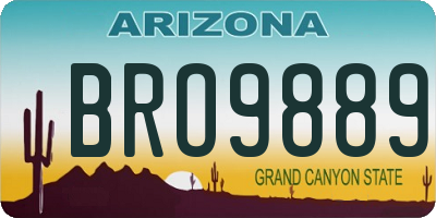 AZ license plate BRO9889