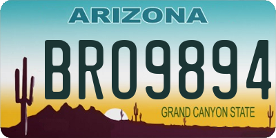 AZ license plate BRO9894