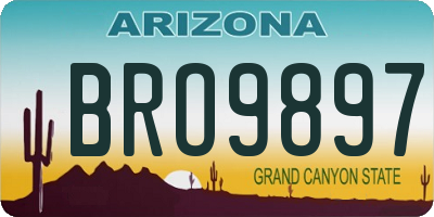 AZ license plate BRO9897