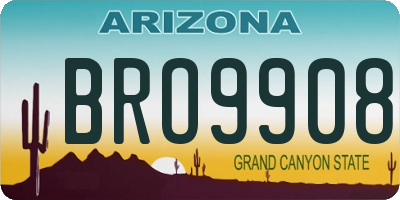 AZ license plate BRO9908
