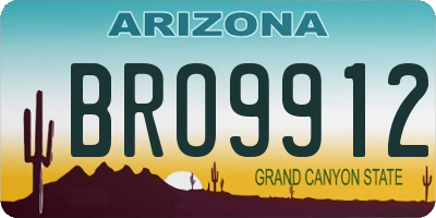 AZ license plate BRO9912