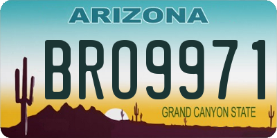 AZ license plate BRO9971