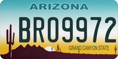 AZ license plate BRO9972