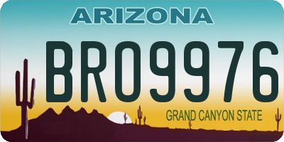 AZ license plate BRO9976