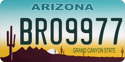 AZ license plate BRO9977