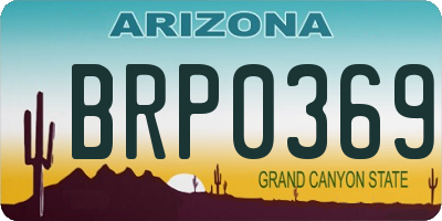 AZ license plate BRP0369