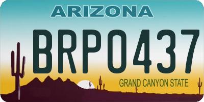 AZ license plate BRP0437