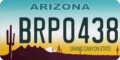 AZ license plate BRP0438