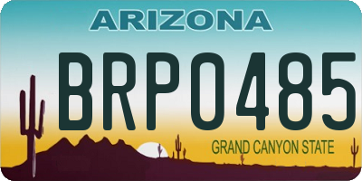 AZ license plate BRP0485