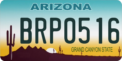 AZ license plate BRP0516