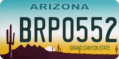 AZ license plate BRP0552